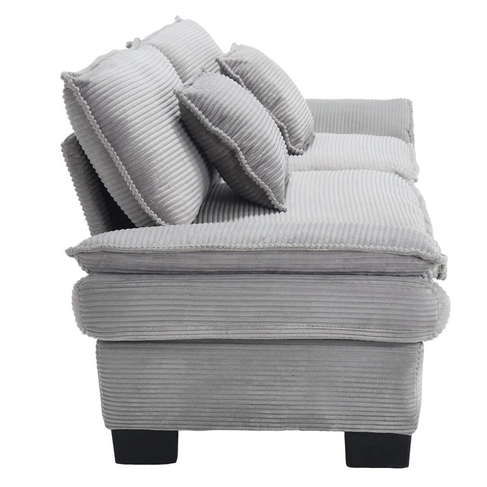 Divano doppio semplice - Xylo - grigio chiaro, copripiumino, versatile
