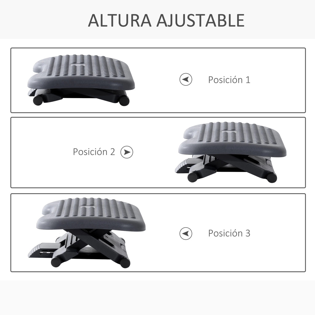 Poggiapiedi Regolabile Ergonomico per Scrivania ¨C Minimal ¨C Grigio