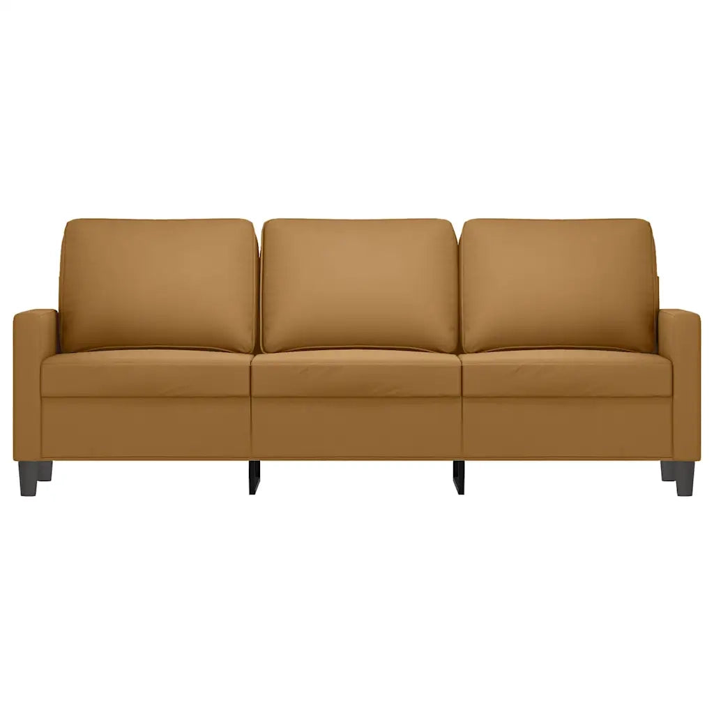 Divano a 3 Posti-Sofa 3 Posti Marrone 180 cm in Velluto 291014