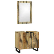 Set di mobili per il bagno 2 pcs Marrone Legno multistrato 3310042