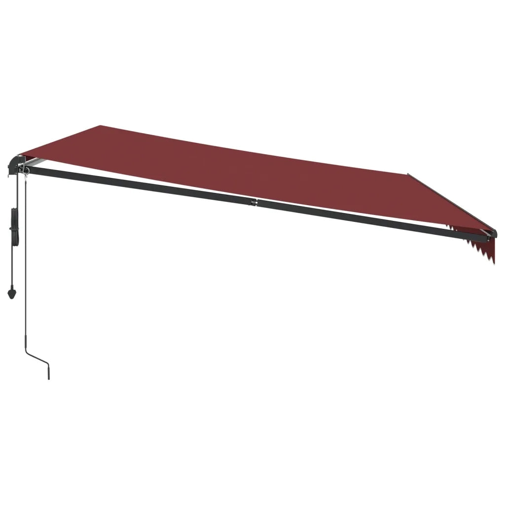 Tenda da Sole Retrattile Automatica Bordò 500x350 cm 3215008
