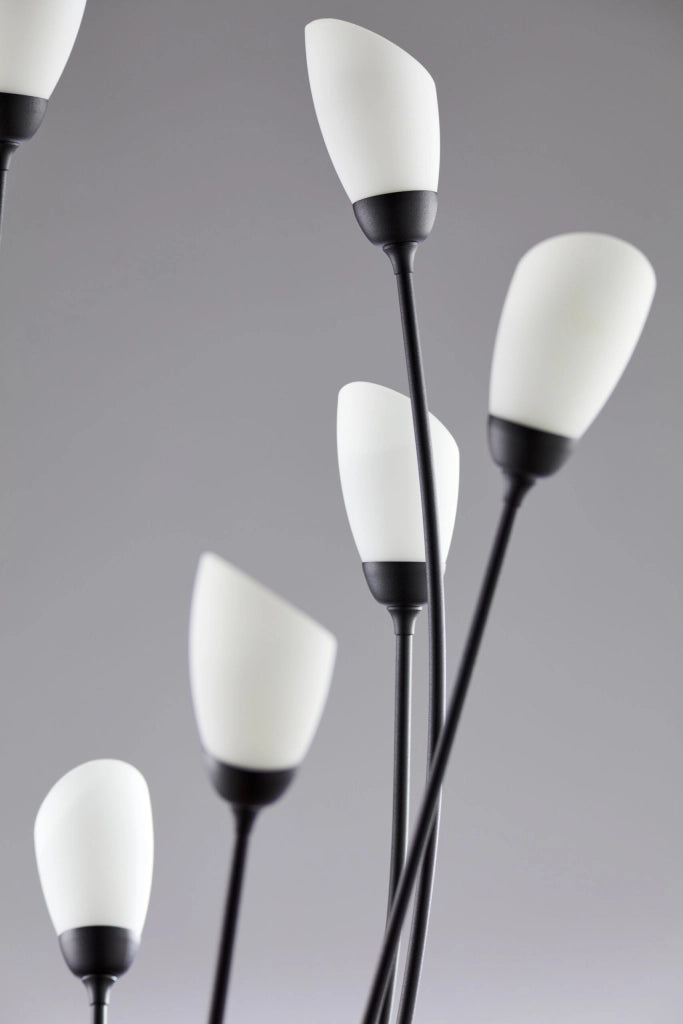 Lampada da terra GLORIOSA nera opaca 160cm 9xG9 Jupiter