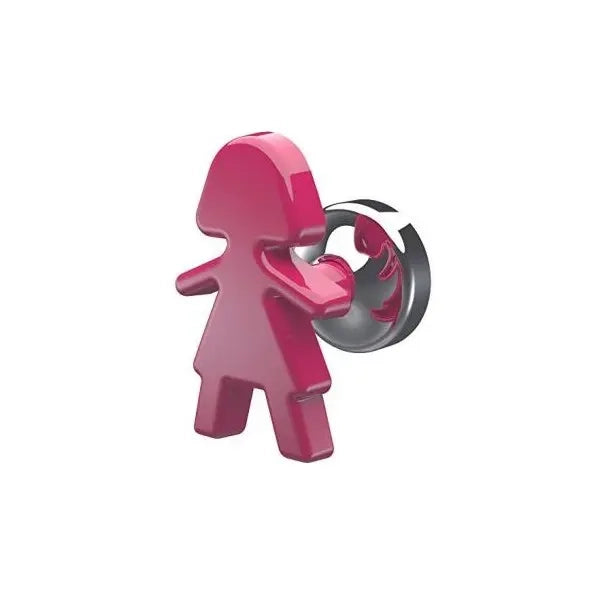 Appendino magnetico a forma di bambina rosa cm 5,2 × 8,2 × 5