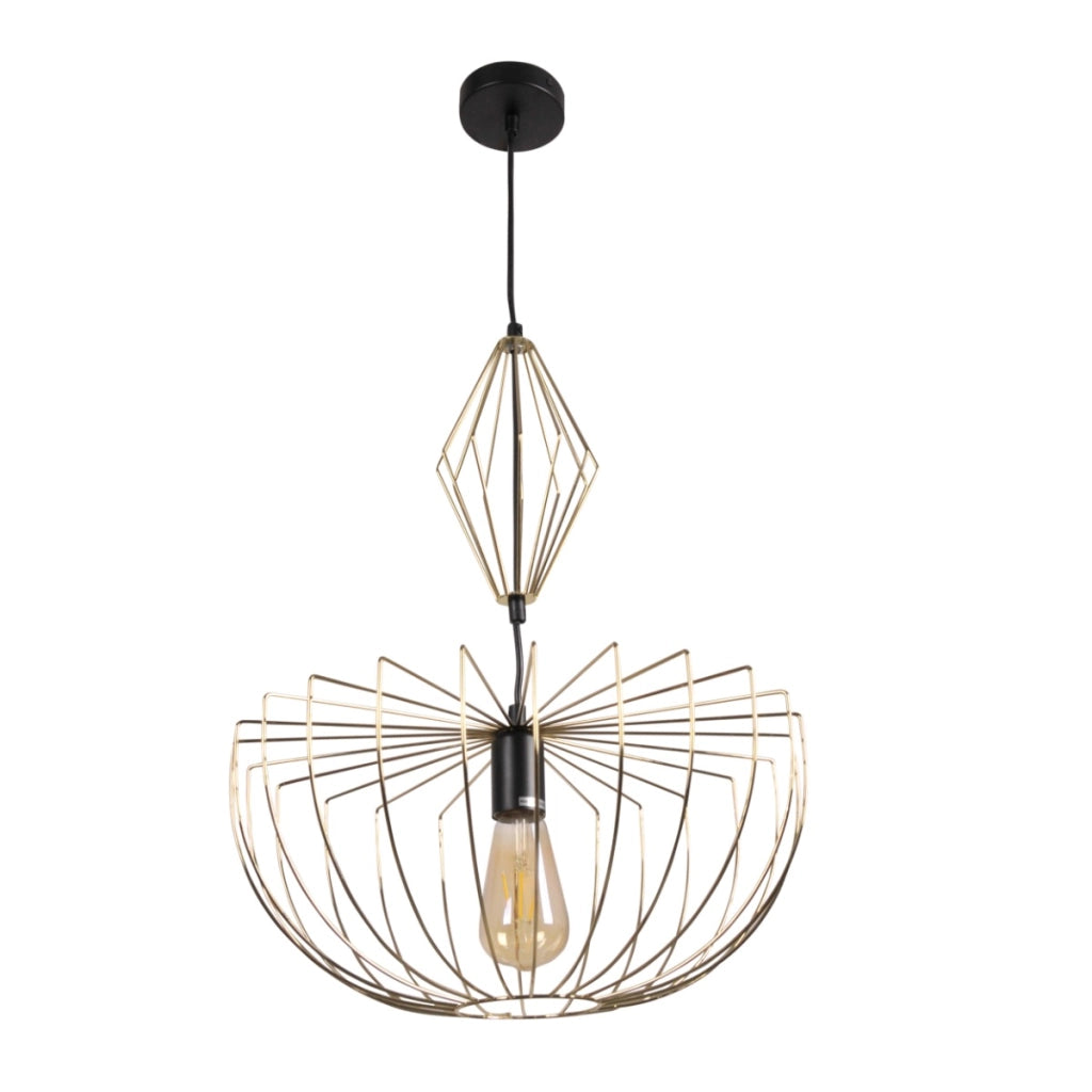 Lampada a sospensione loft oro Jasmina Ø40 E27 Polux