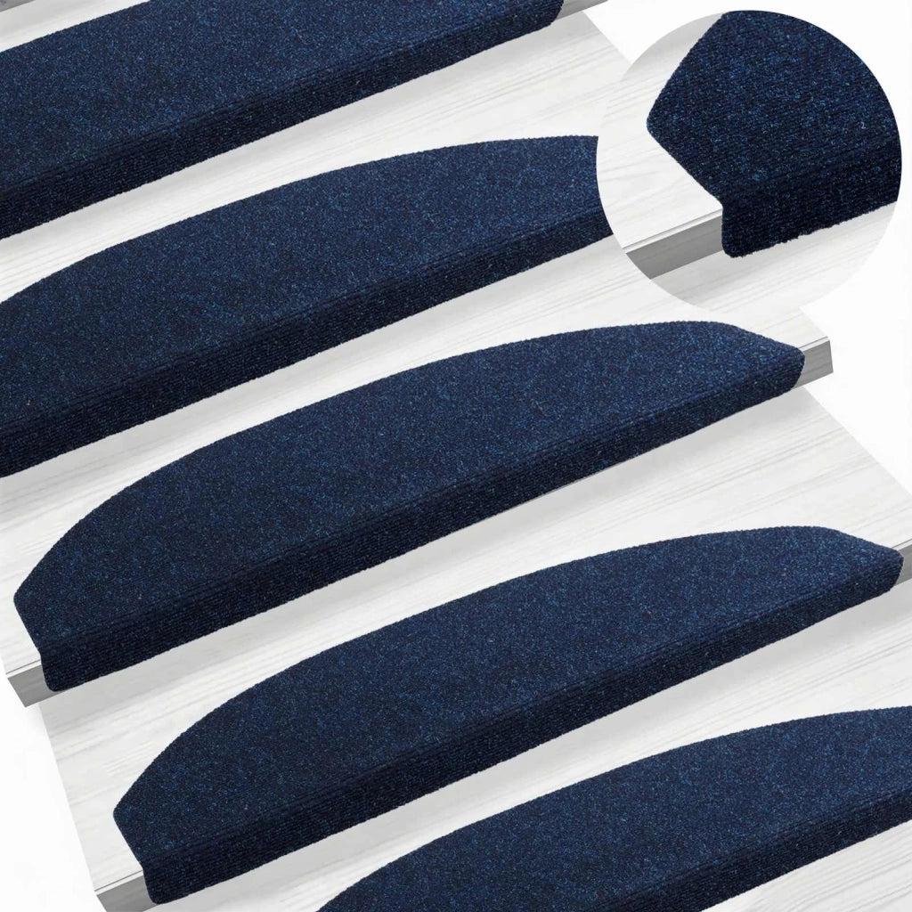 Tappetini per scale autoadesivi 15 pz | Gradini per Scale Navy 80 x 24,5 x 3,5 cm