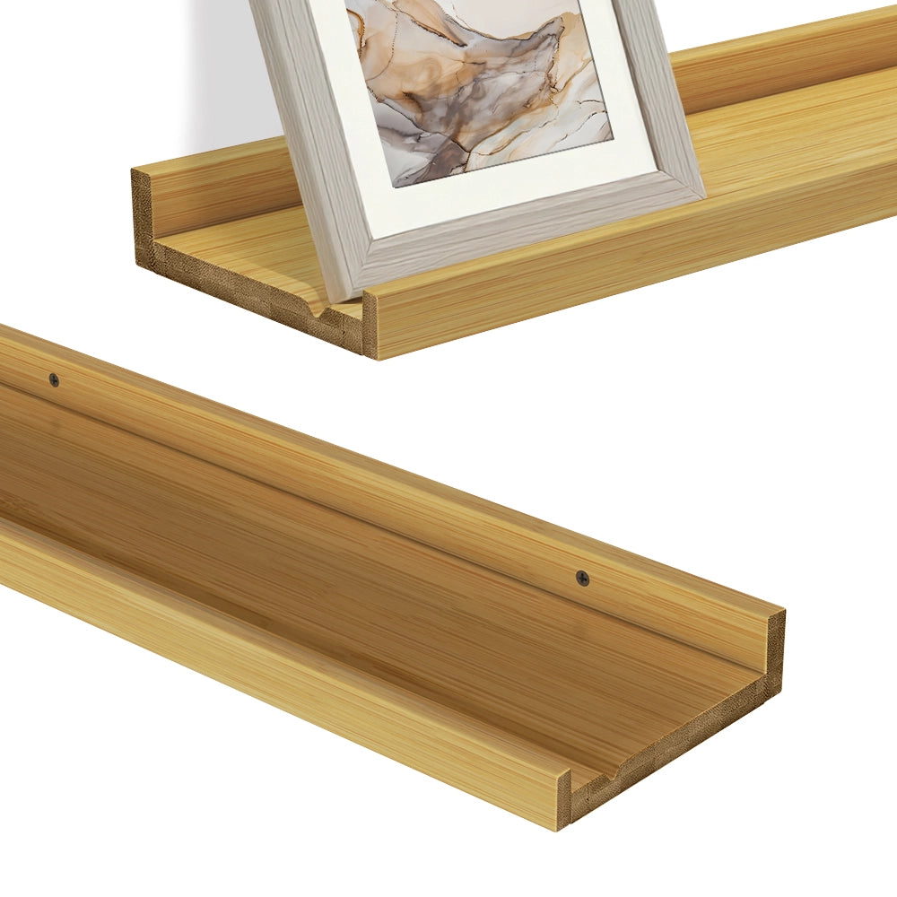 Vicco Scaffale a muro Legno naturale 60 x 4 cm Set di 2