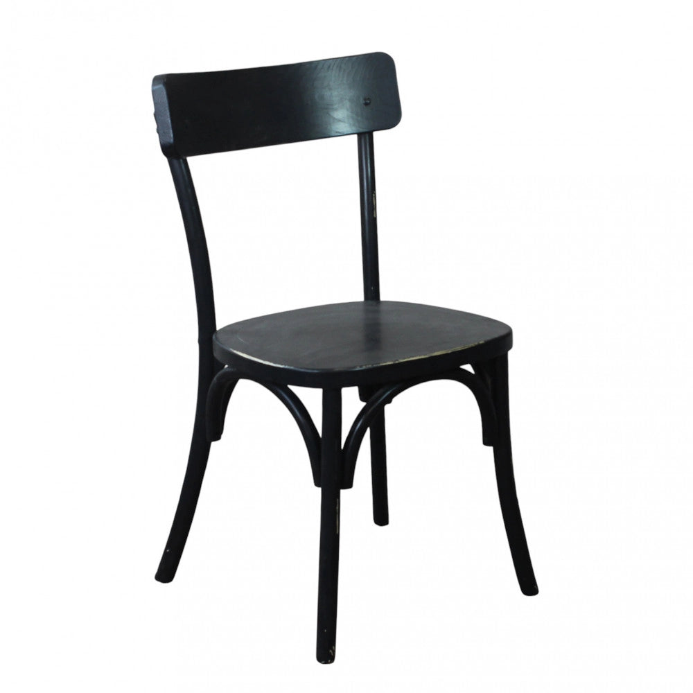SEDIA IN LEGNO NERO POLLY
