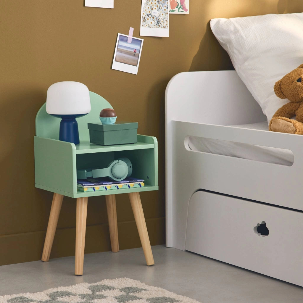 Comodino per bambini, verde