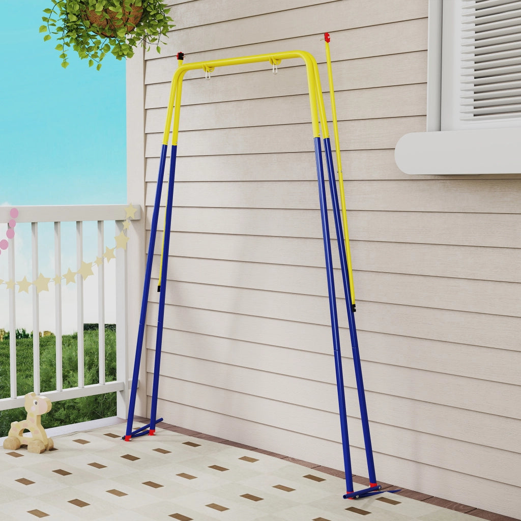 Altalena da Giardino Pieghevole per Bambini ¨C Minimal ¨C 128x155x157 cm Blu