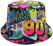 Cappello da Pesca - Retro Cappello da Pesca - Unisex - Inversibile - Disegno di Mucca o Graffiti - Cappello da Sole alla Moda - Adatto per Adulti -