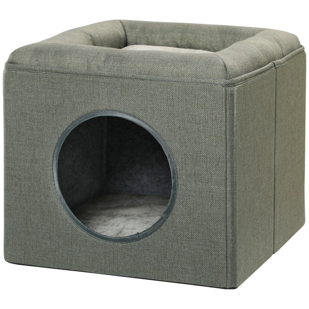 Letto per gatti con cuscino ¨C Minimal ¨C Verde 36.5x36.5x33 cm