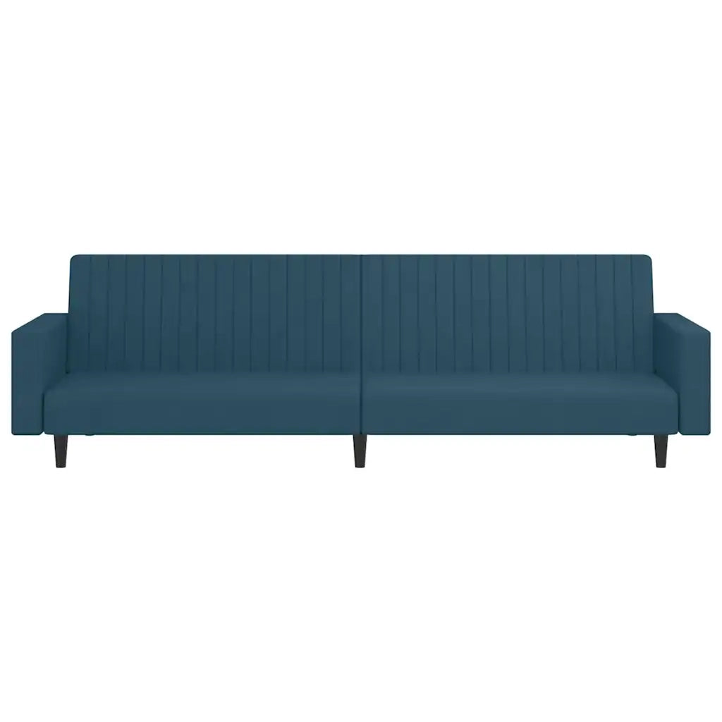 Divano letto | Sof¨¤ letto | Letto singolo a 2 Posti Blu in Velluto