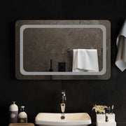 Specchio da bagno LED Trasparente 80 x 50 cm vetro temperato 42045836