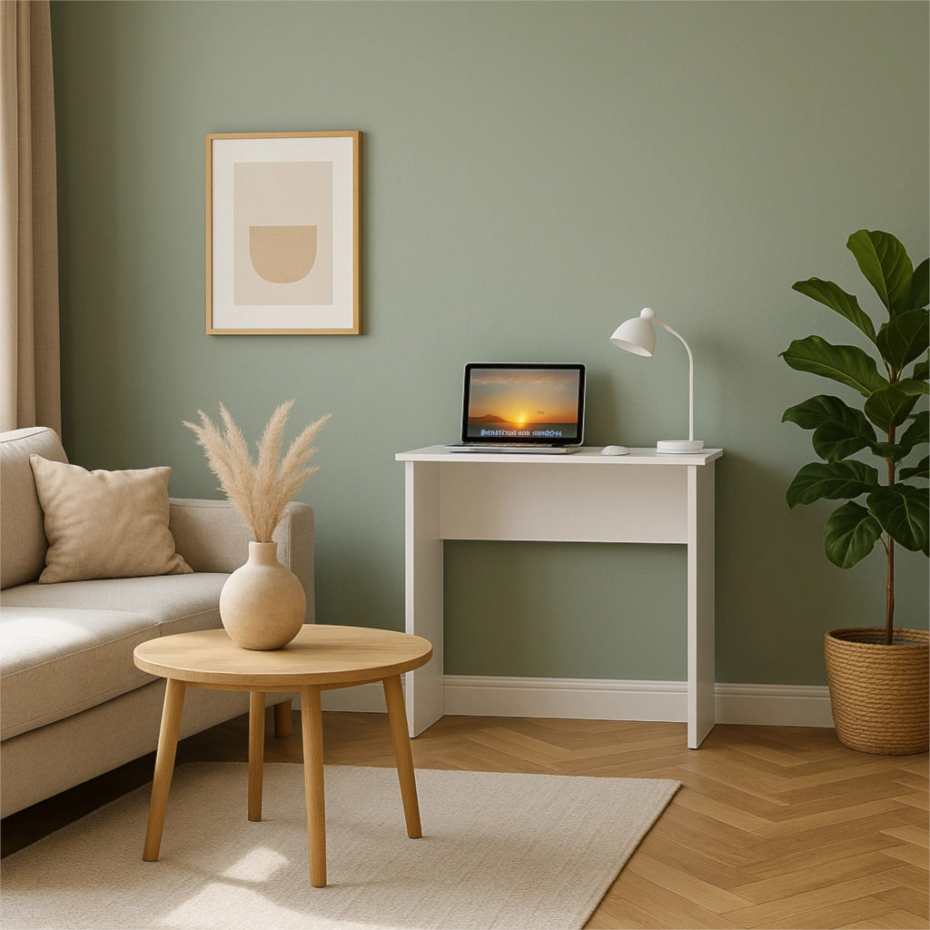 Scrivania ULVIK - Semplice - Bianco - Larghezza 80 cm, Altezza 75 cm, Profondit? 50 cm