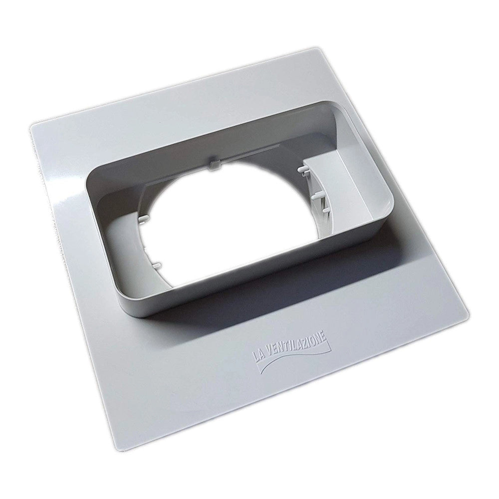 First da 125 a 150x70mm placca per passaggio a muro per tubi aerazione cappa