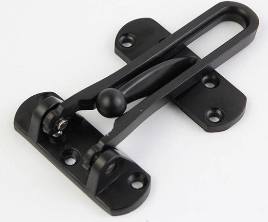 Sistema di Sicurezza per Porte Zinklegering Resistente e di Alta Qualità Catena di Sicurezza per Abitazioni e Hotel Indoor Antisfondamento Catena di Sicurezza con Cerniera (Nero)