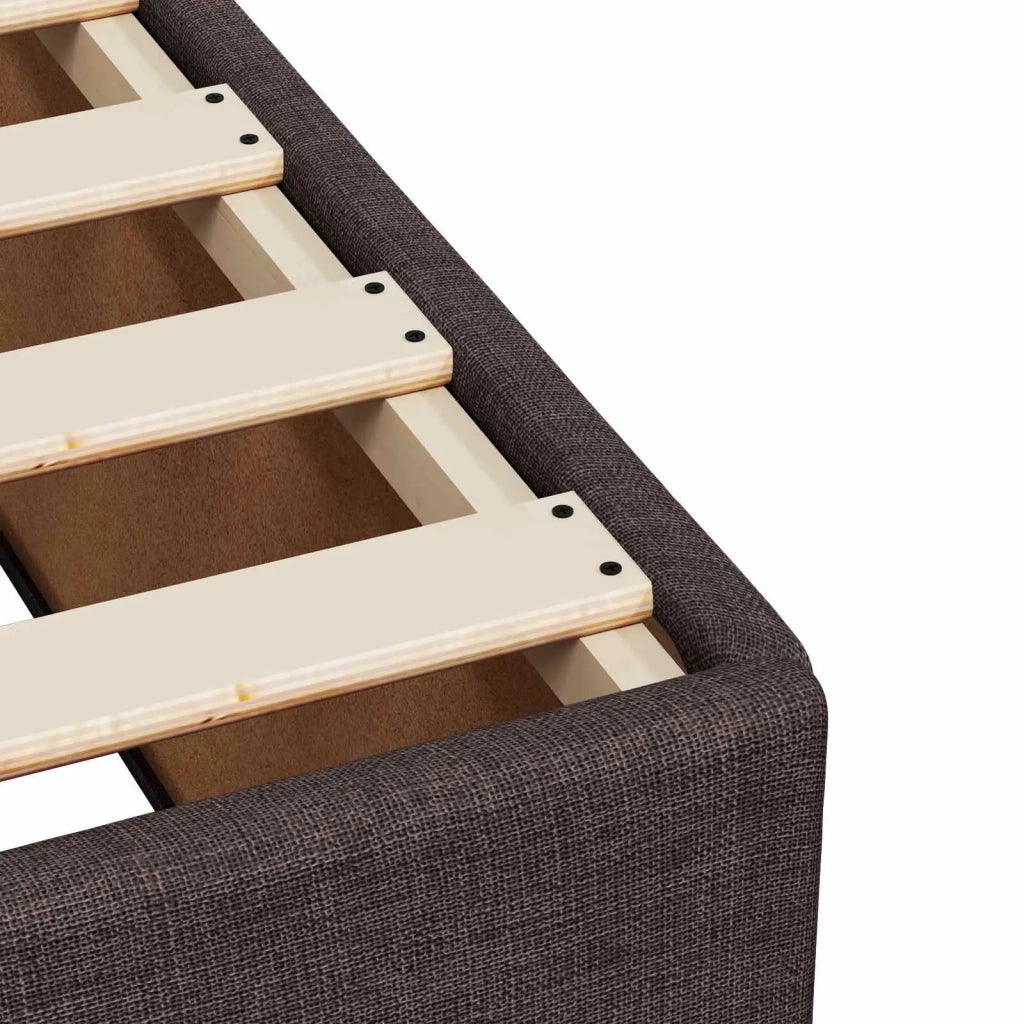 Letto box spring con materasso Marrone Scuro 120 x 200 cm 3453384