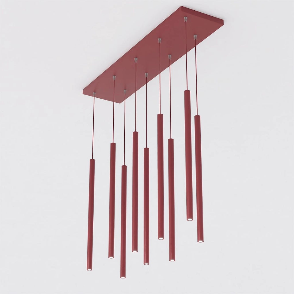 Lampada sospesa SELTER bordeaux stick 9xG9 Emibig