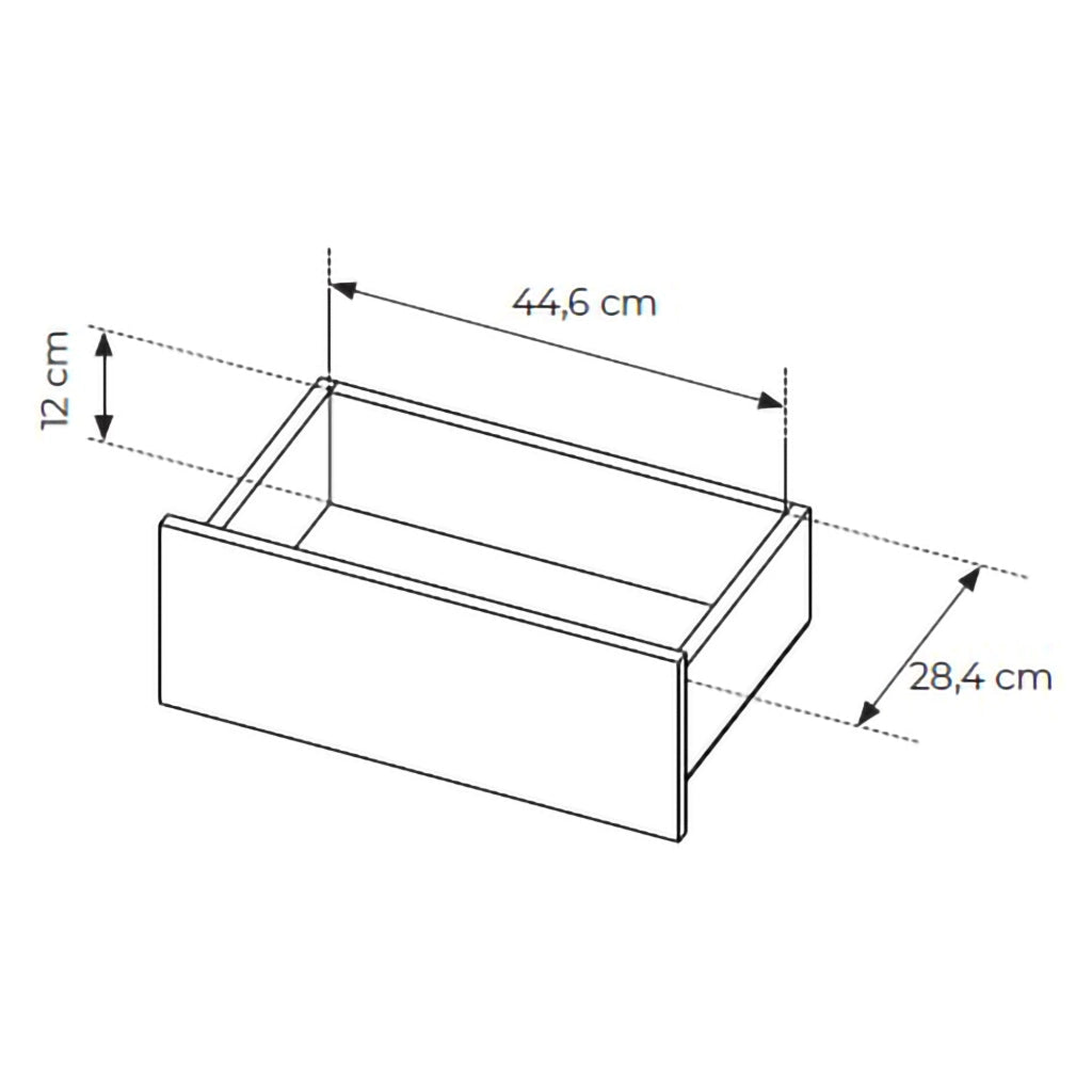 Veirra, Comodino un Cassetto, 53x40x43h cm Marrone Chiaro
