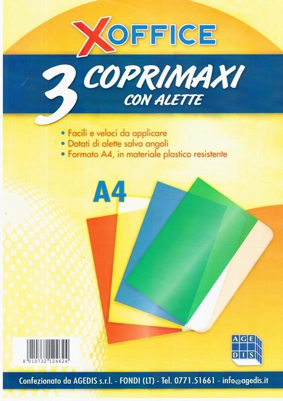 COPRI QUADERNO MAXI IN SET DA 3 PEZZI COLORATI
