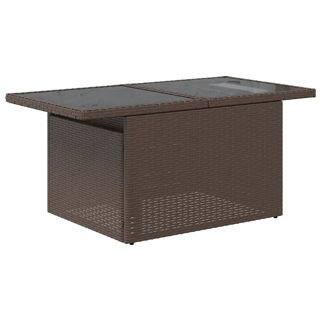 Set Divani da Giardino 9 pz con Cuscini Marrone in Polyrattan 3275034