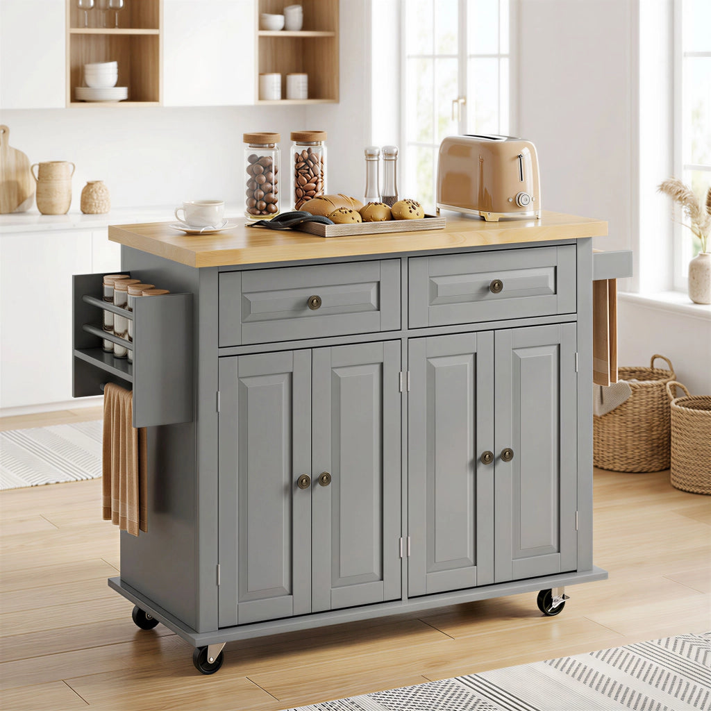 Tavolo da cucina con ripiani ¨C Minimal ¨C grigio