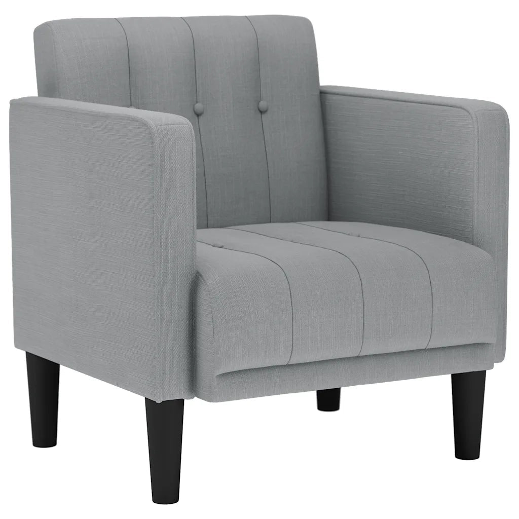 Divano Sedia con Braccioli Grigio Chiaro 53 cm in Tessuto 4100543