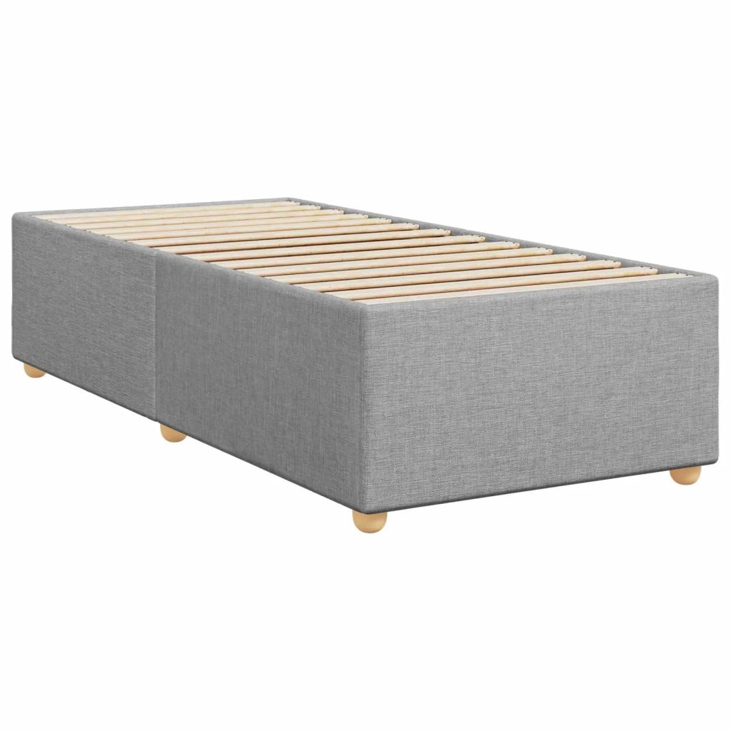Letto box spring con materasso Grigio Chiaro 80 x 200 cm 3455217