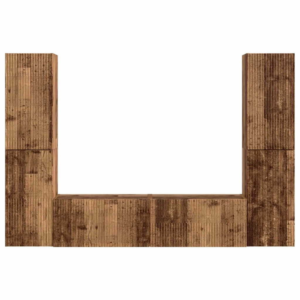 Set mobile TV 6 pcs Legno vecchio Legno multistrato 3409112