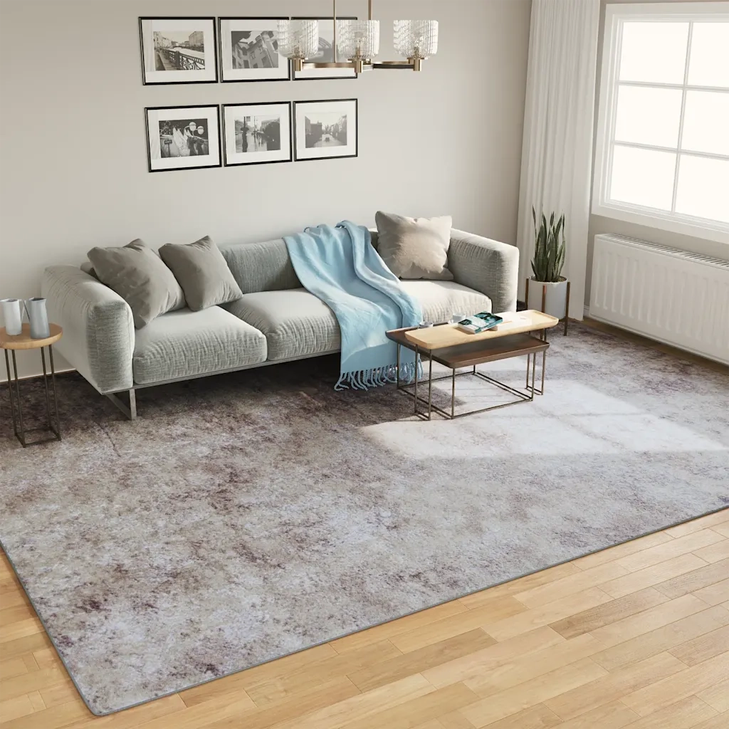 Tappeto Lavabile Grigio 400x300 cm 136633