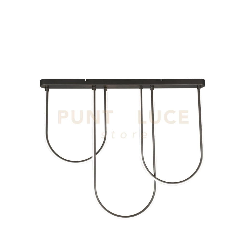 Campanello LED a filo in metallo nero opaco