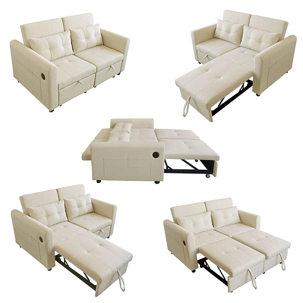Divano loveseat 3 in 1 - Xylo - Regolabile USB cuscini