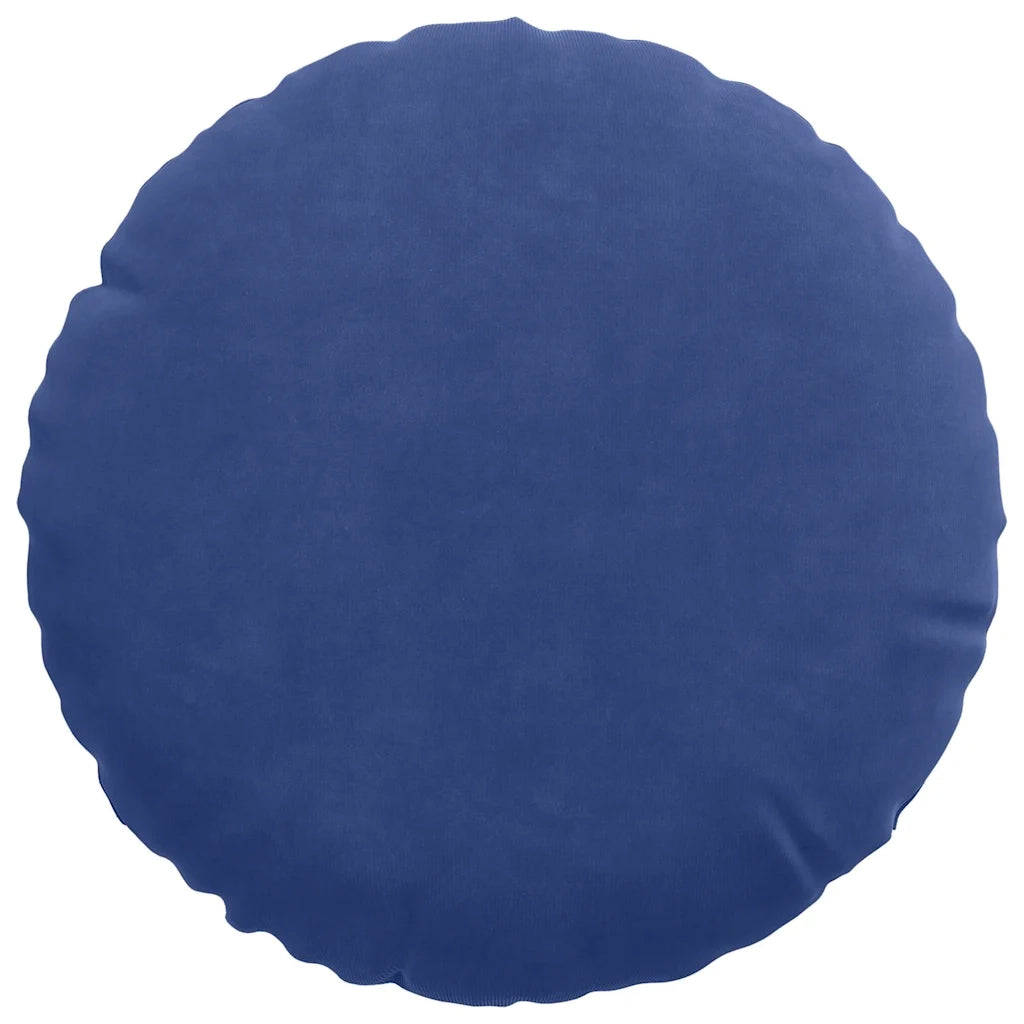 Cuscini per Seduta 2 pcs Blu Polizia Ø30 x 13 cm Velluto 42014111