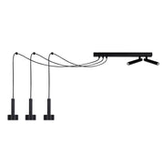 Lampadario moderno nero STAMP 5 luci GX53+G9 Sigma