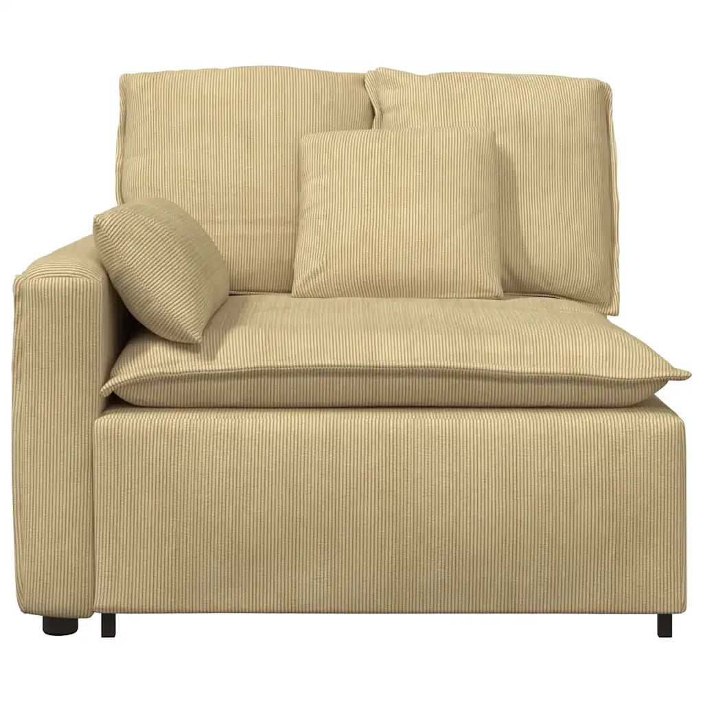 Modulo Terminale Bracciolo Divano Modulare con Cuscini-Sofa Modulare-Divanetto Verde Grigio 100 cm