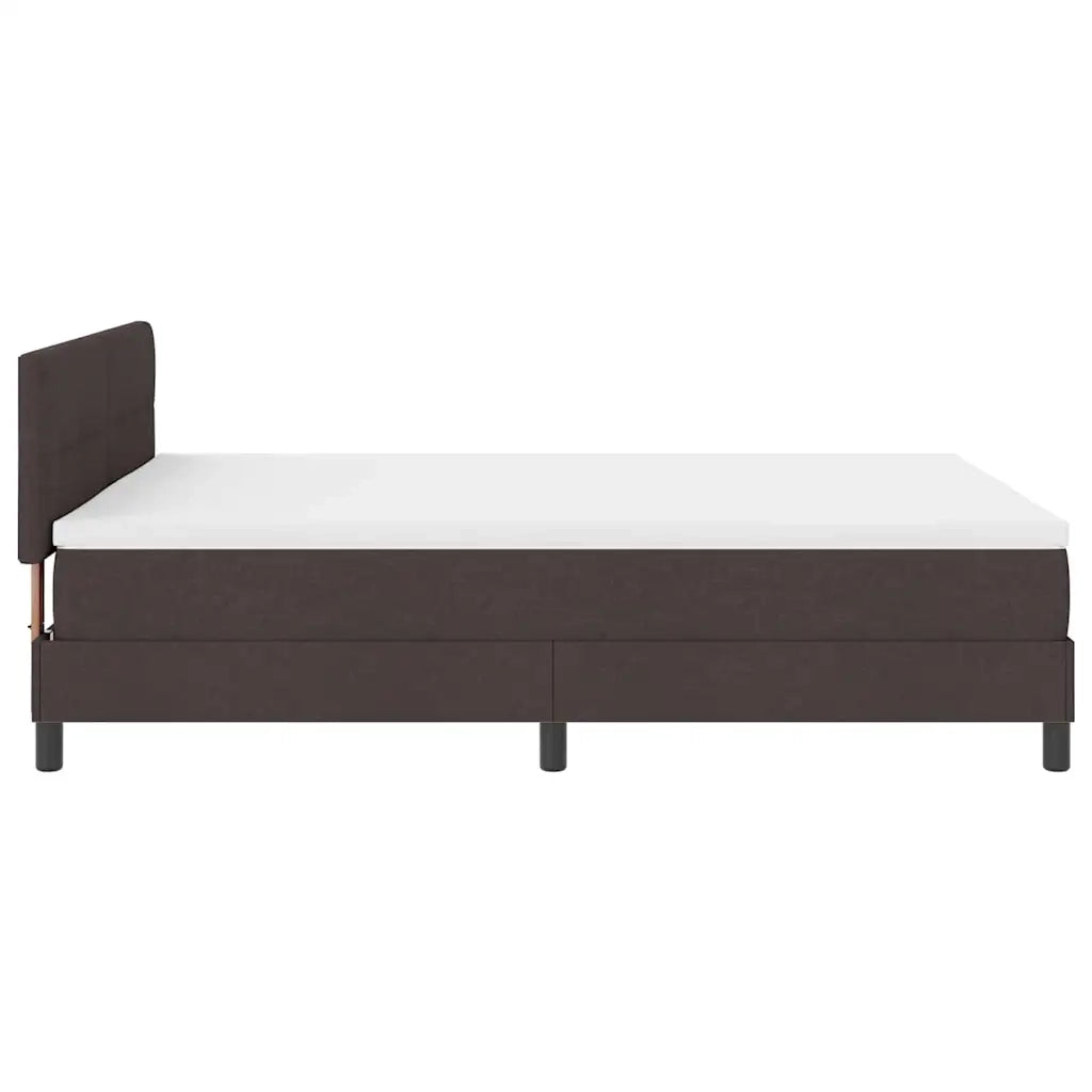 Letto a molle con testiera Marrone Scuro 140 x 200 cm Tessuto 3338695