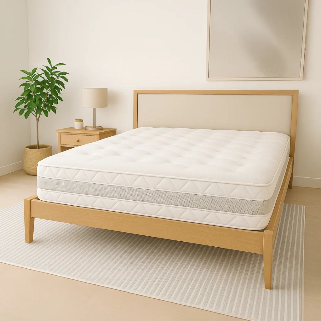 Materasso 120x190 Una Piazza e Mezza ergonomico e traspirante 20 cm | Comfort naturale e design scandi ad alta rigidità | The White Stone