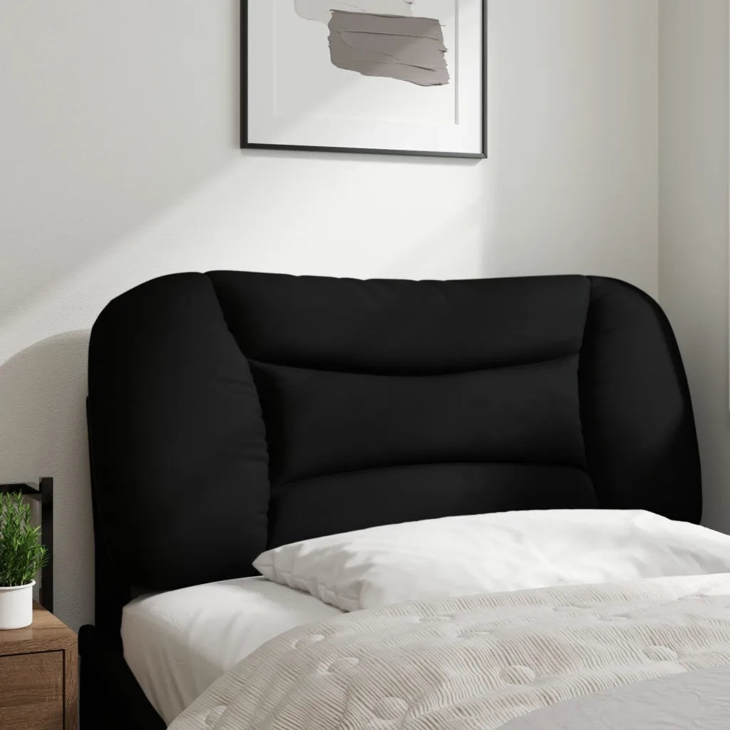 Cuscino Testiera Hvar Nero 80 cm in Tessuto 374527