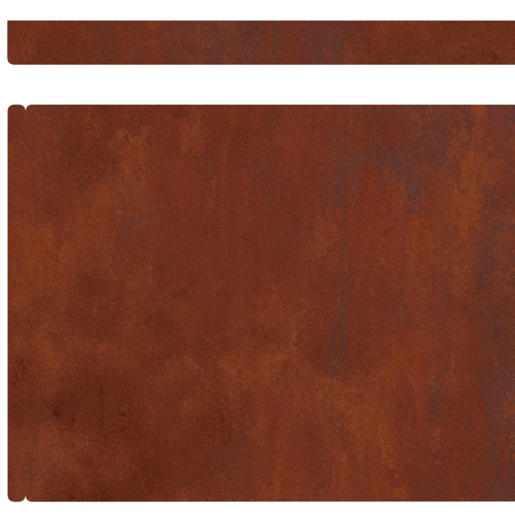 Bordura per Prato 4 pcs Ruggine 450 x 0,05 x 20 cm 868033