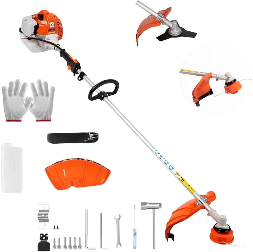 Decespugliatore a Scoppio 52 cc, Tagliasiepi Professionale 2 in 1