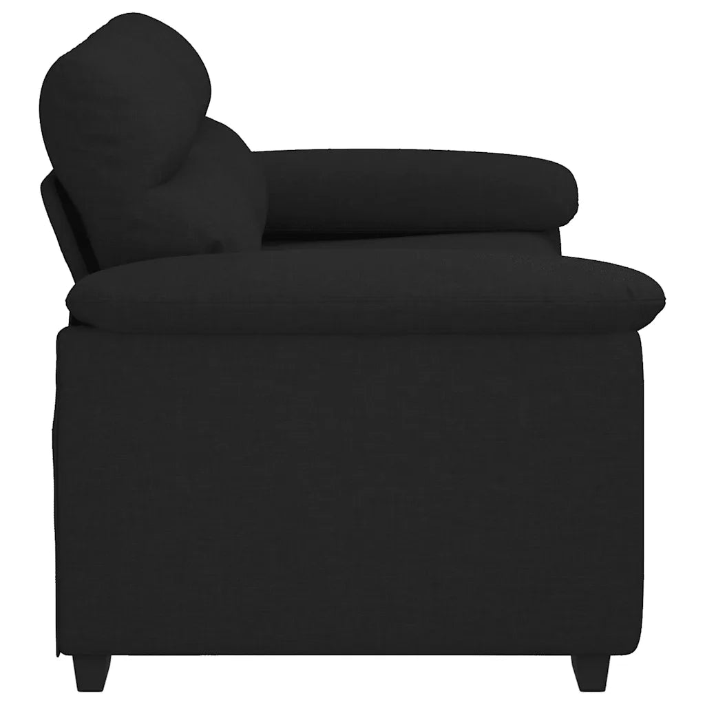 Divano a 2 Posti Nero 160x81x84 cm in Tessuto 4105299