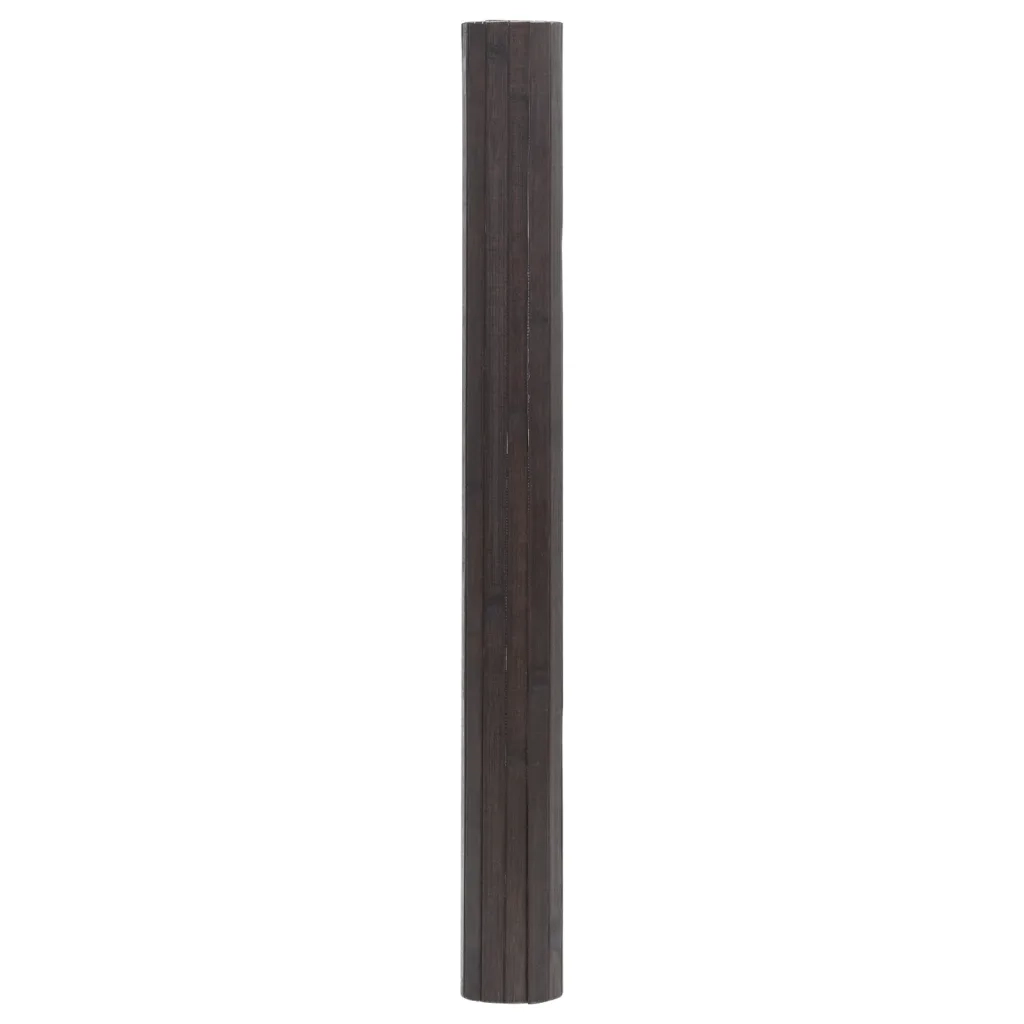 Tappeto Rettangolare Marrone Scuro 70x100 cm in Bambù 376743