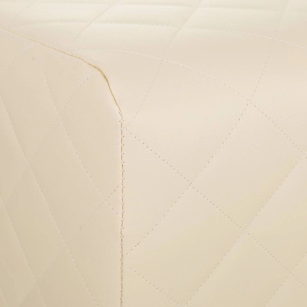 Sgabello imbottito bianco 36x30x47h