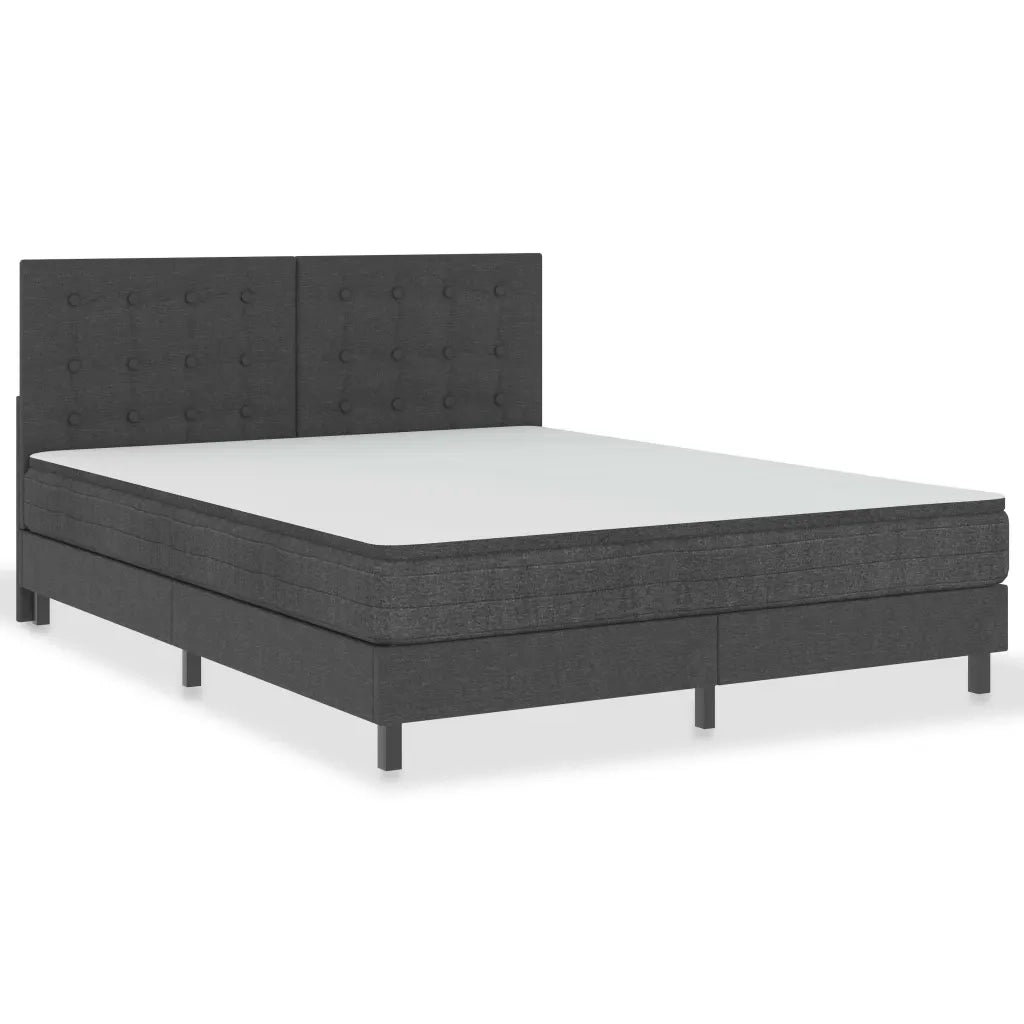 Testiera | Testata Letto Trapuntata Grigio Scuro in Tessuto 160x200 cm