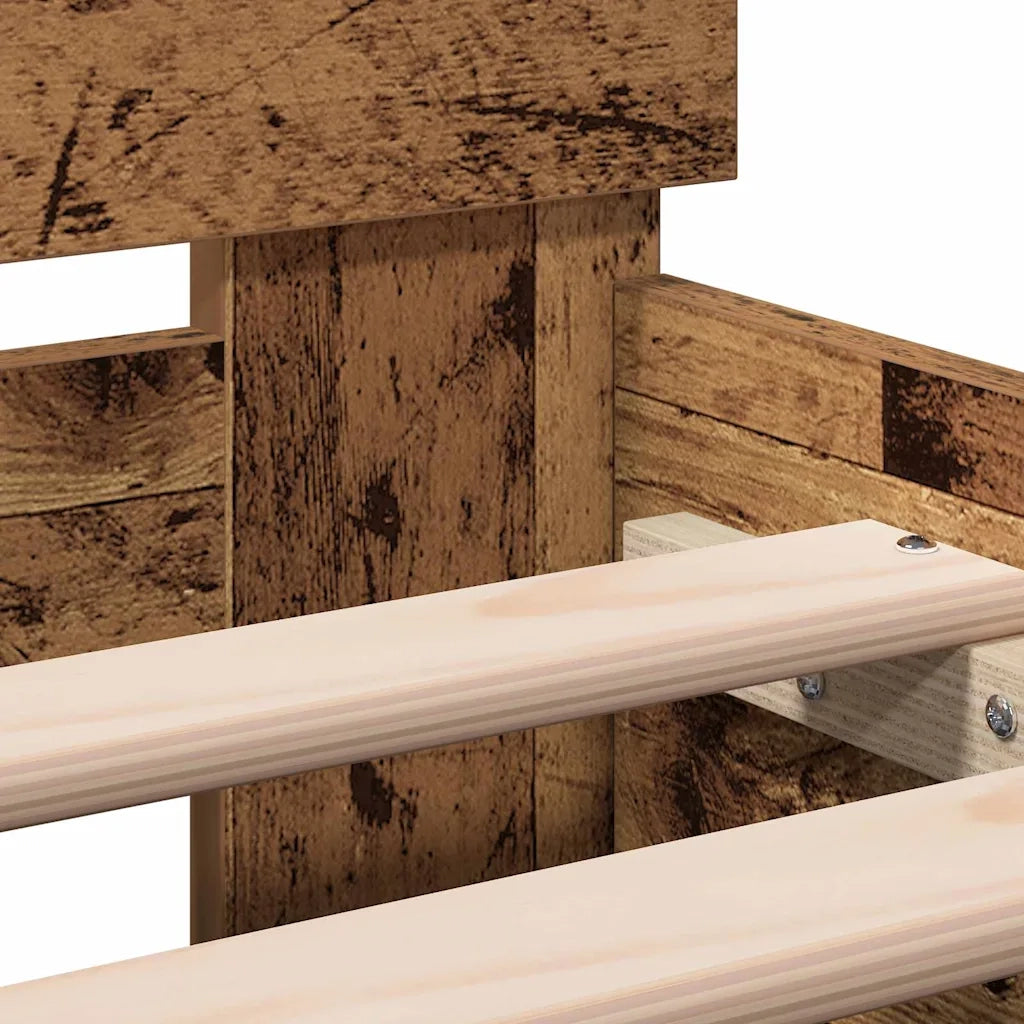 Struttura del letto-Giroletto Legno vecchio 203 x 185 x 70 cm