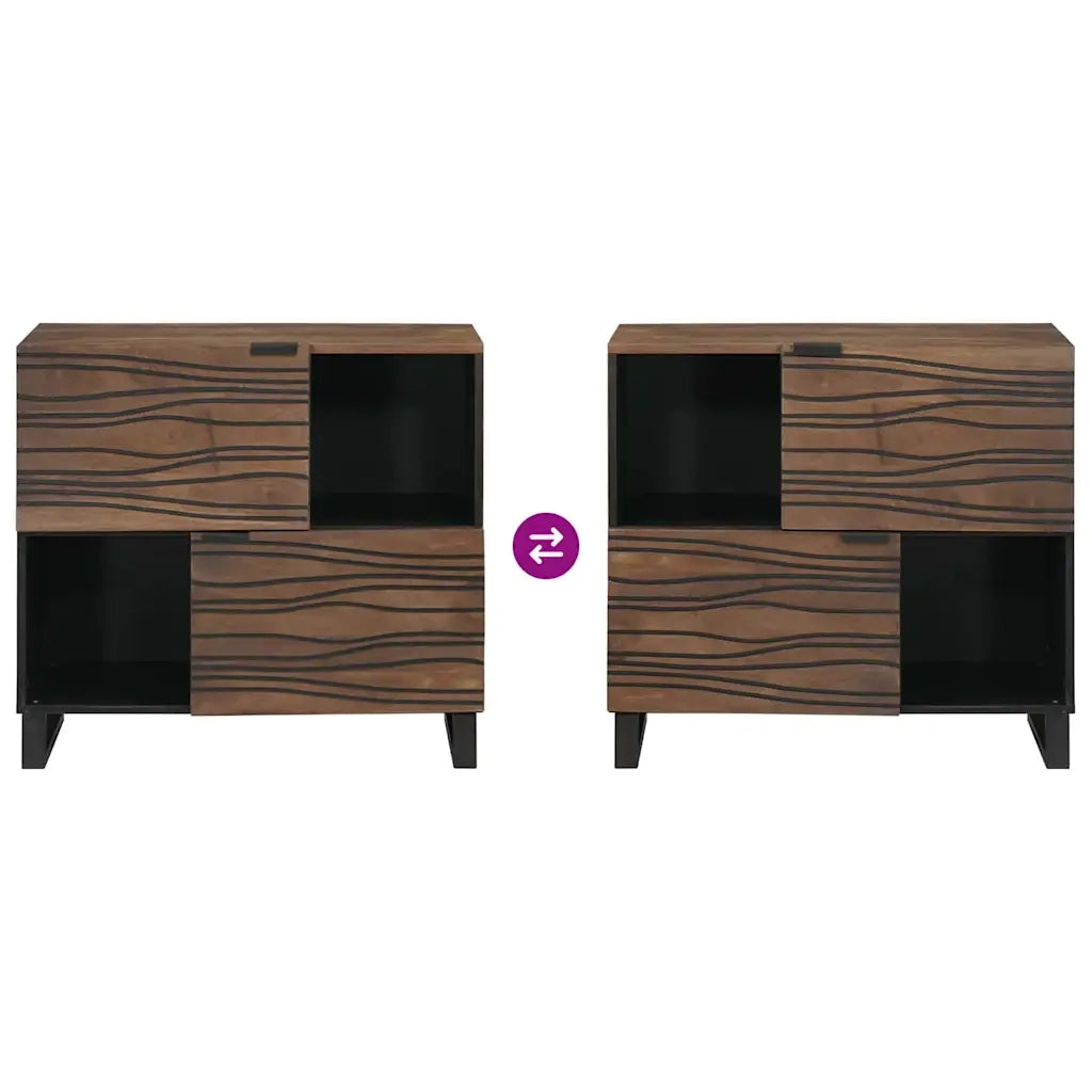 Credenza Marrone 80 x 33 x 75 cm legno massello di mango 4018035