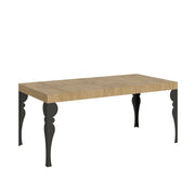 Tavolo Allungabile 200-460x90x77 cm Paxon Quercia Natura Telaio Antracite