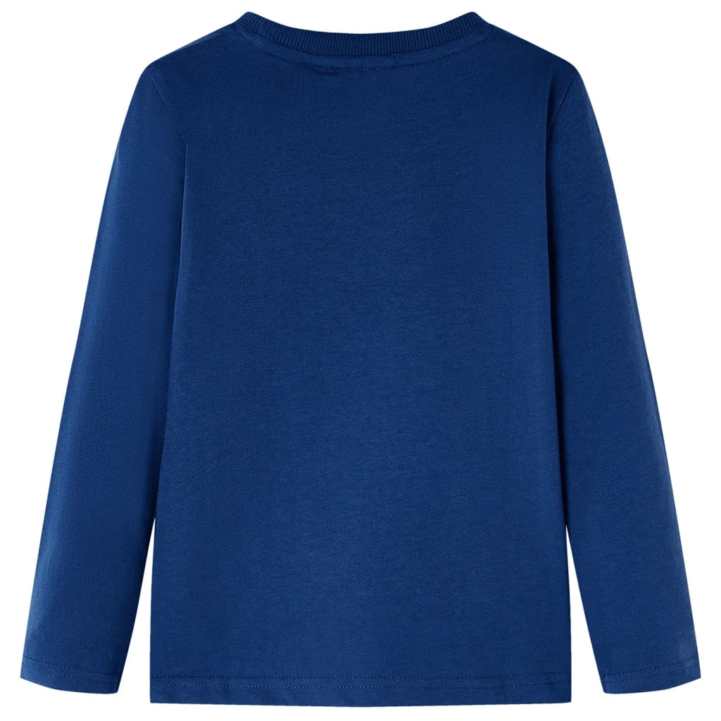 Maglietta da Bambino a Maniche Lunghe Blu Jeans 128