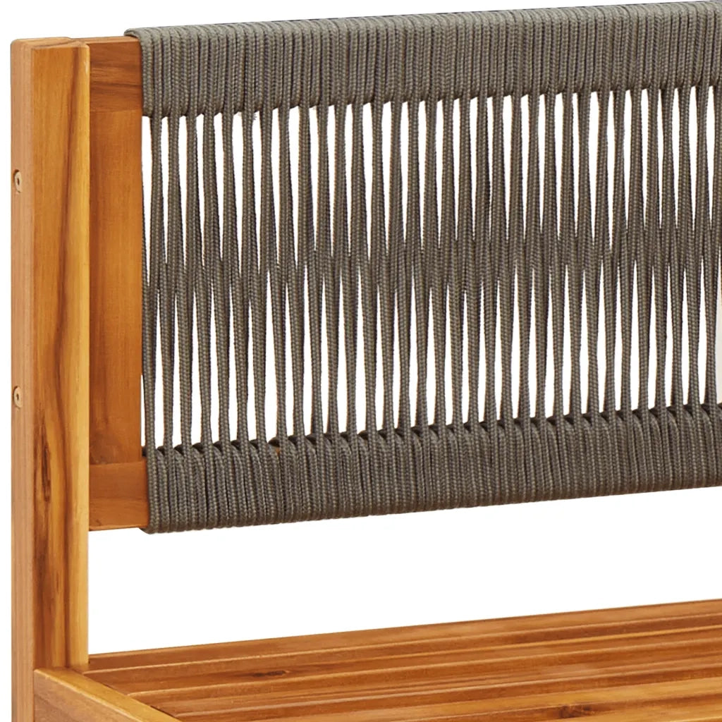 Set di divani da giardino 3 pezzi con cuscini in legno di acacia e corda 3278844