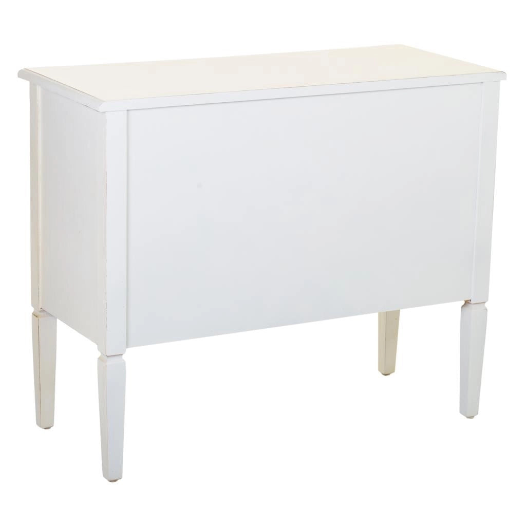 Cassettiera in legno bianco 88x38x72h
